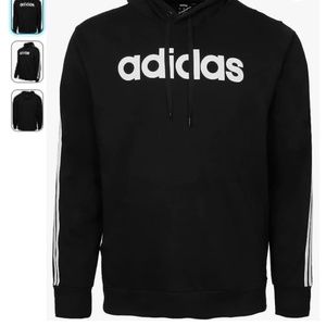 Women’s black & white 3 stripes Adidas pullover hoodie